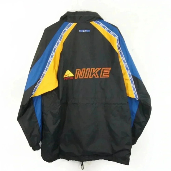 Vintage 90s Nike ACG Black Blue Windbreaker Jacket - Picture 1 of 3